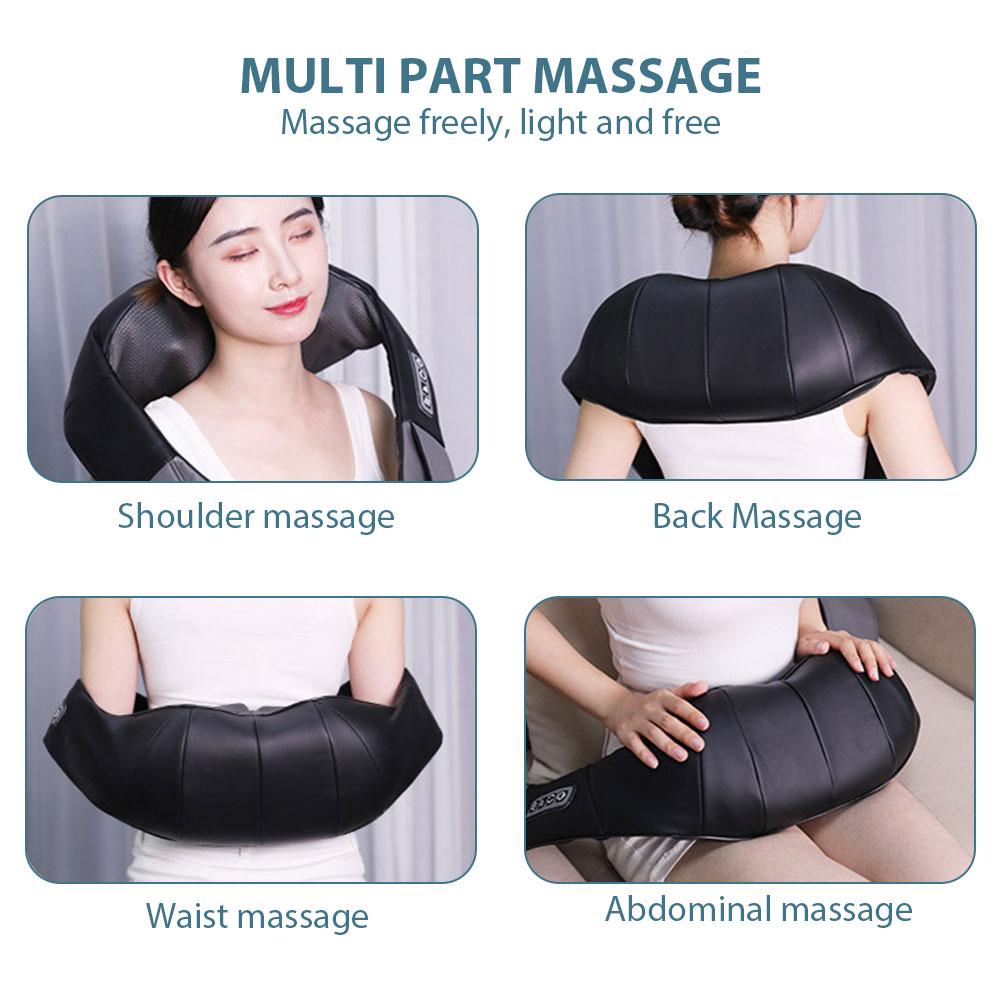 Multifunctional Electric Shiatsu Neck Back Massager With Soothing Heat