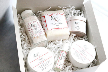 English Rose Spa Gift Set, Gift For Mom, Rose Spa