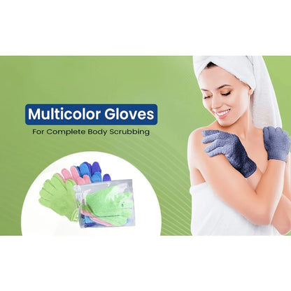 Exfoliating Shower Bath Glove Set Deep Cleaning Body Scrub Spa
