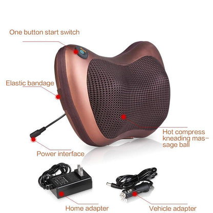 Portable 4 Heads Massage Pillow