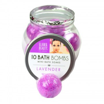 10 Mini Bath Bombs in a jar- Rose, Lavender or Ocean Breeze-Fourelle Boutique