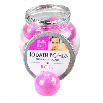 10 Mini Bath Bombs in a jar- Rose, Lavender or Ocean Breeze-Fourelle Boutique