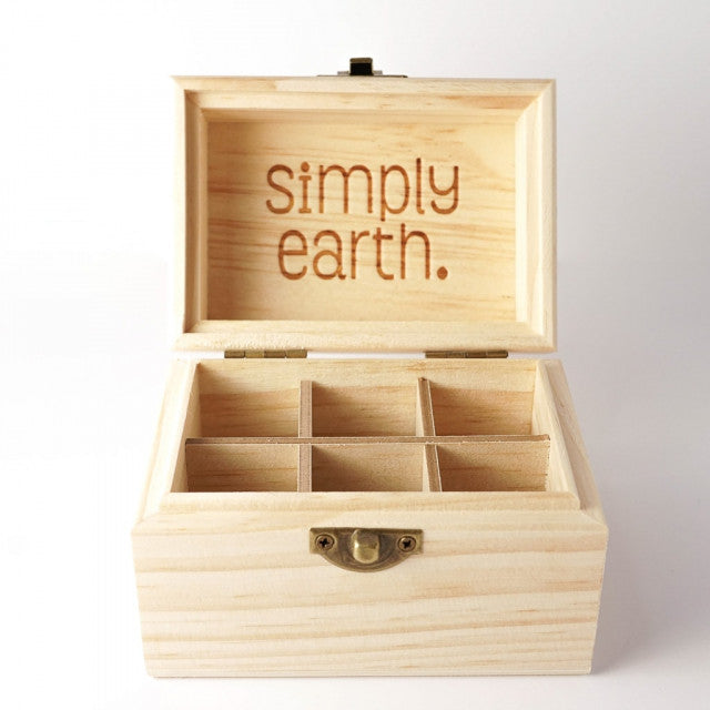 Wooden Essential Oil Box (Fits 6)-Fourelle Boutique